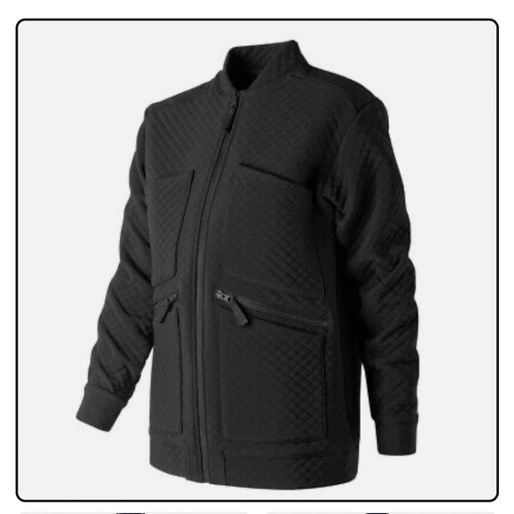 New Balance Jacket Womens L Heat Loft Black‎ Full Zip Quilted Mock Neck - Picture 1 of 7